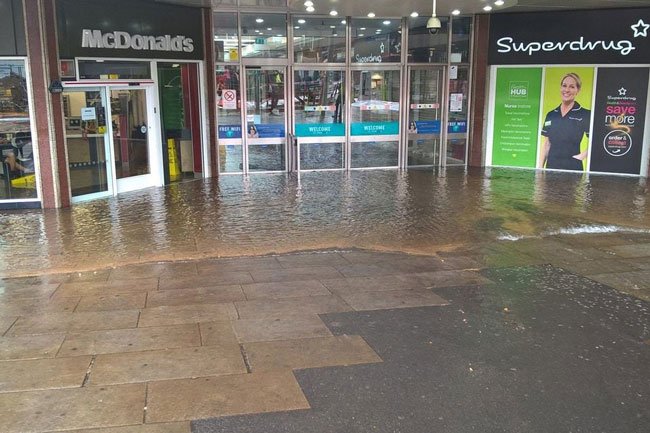 Photo of Stratford Centre flooding